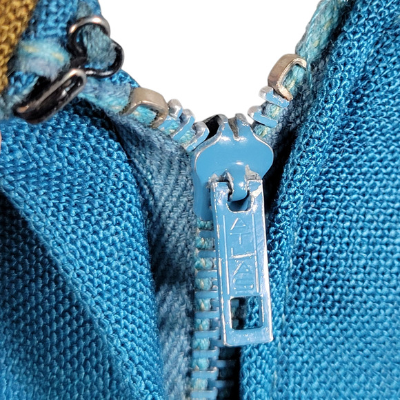 Vintage 1960s Sue Brett Dress XS Teal Mod A-Line Fit & Flare USA Made - Picture 8 of 12